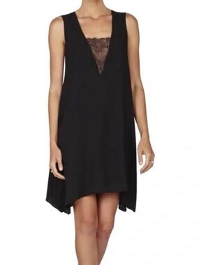 BCBG Alie black dress with lace size XS